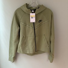 NWT Nike Women's Tech Fleece Full Zip Hoodie Olive Green CW4298-334 Small