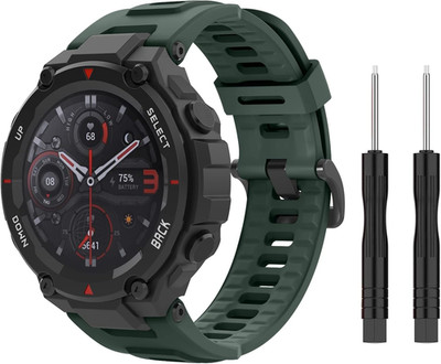 Watch Band Compatible with Amazfit T-Rex/T-Rex Pro Smartwatch, Soft Silicone Rep