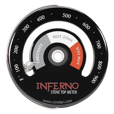 Condar Inferno 3-30 Wood Stove Thermometer – Magnetic Surface Temperature Gauge
