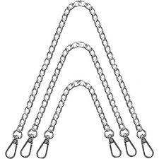 3 Pack 16",36",48" Silver Purse Chain Strap Bag Chains for Handbags