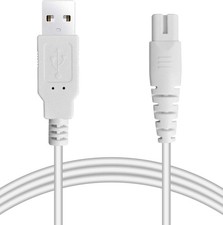 Water Flosser Charger USB Charging 4.9FT 1.5M for Nicwell, COSLUS, White