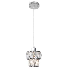 1-Light 5.5 Crystal Pendant Light Modern Mini Pendant Lights for Kitchen Island