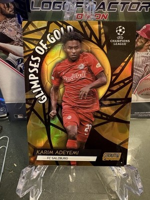 Karim Adeyemi Glimpses of Gold 2021-22 Topps UEFA Stadium Club Chrome /50 GOLD