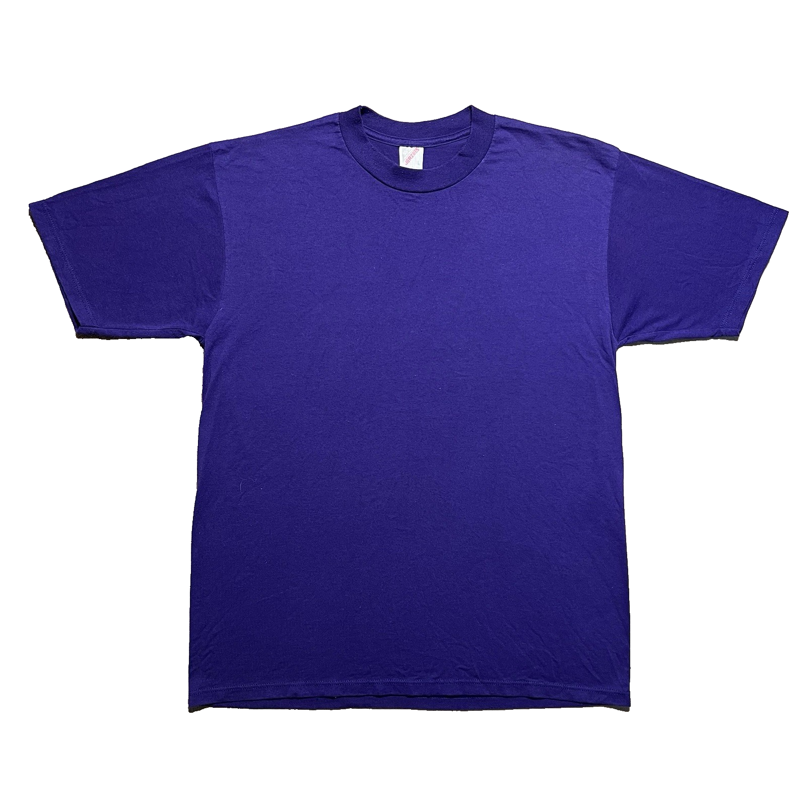 Vintage 90s Blank Shirt L Purple USA Made Cotton Tee Jerzees Minimal Style