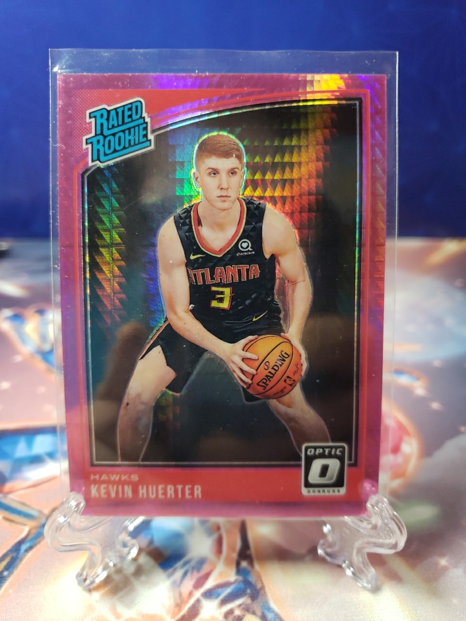 2018-19 Donruss Optic #184 Kevin Huerter Hyper Pink Atlanta Hawks
