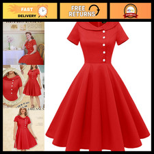 1950s Vintage Audrey Hepburn Style Cocktail Swing Dress for Women - Retro Party