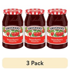  3 pack Smucker's Strawberry Preserves, 18-Ounce
