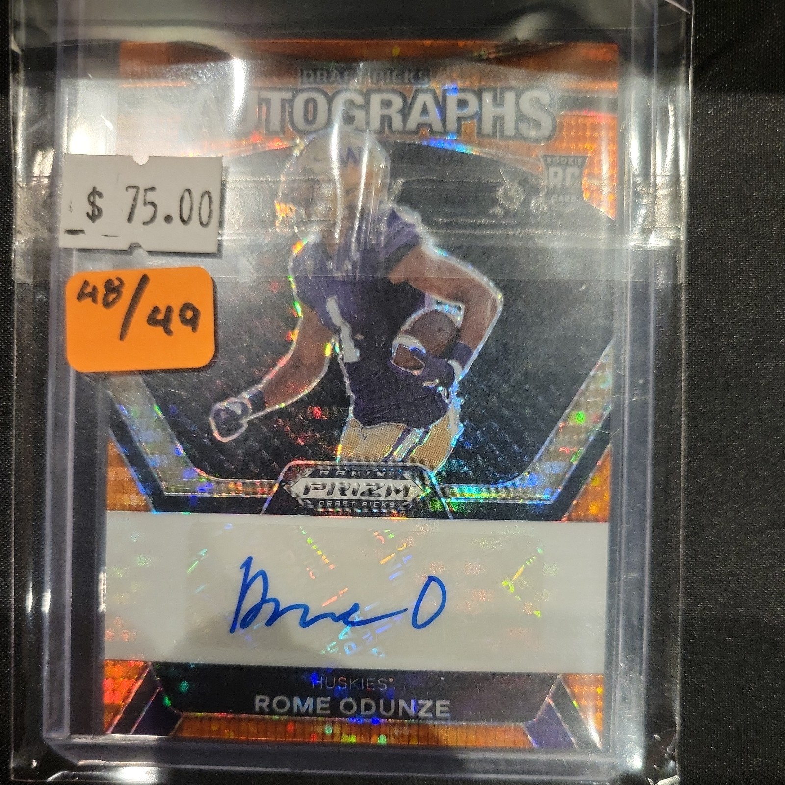2024 Prizm Draft Picks Football Rome Odunze Auto 48/49
