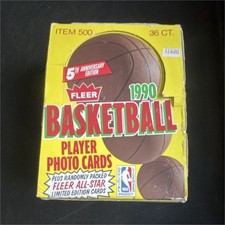 Fleer 1990 Basketball Collectors Edition resealed Box 36 Packs
