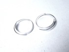 Handmade Sterling Silver Hoop Earrings Matt Finish 1 inch Threader — photo 4