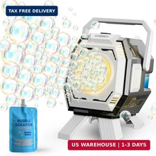 Bubble Machine for Kids with Lights, Big Bubble Maker, 320ml Large Tank, Easy-to