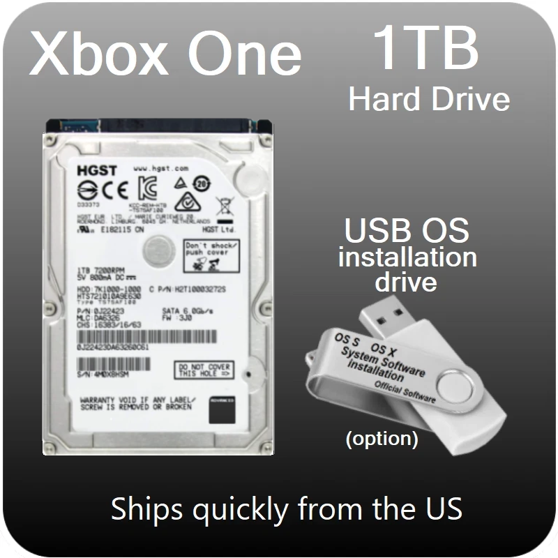 Xbox One X, S, & Original 1540 1TB Internal Hard Drive with OS