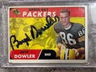 Boyd Dowler Signed 1968 Topps Card #105 w/ COA Authentic Green Bay Packers