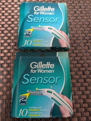 Gillette Sensor Excel for Women 10  Cartridges w/Aloe & Moisturizers 2 Pack USA 