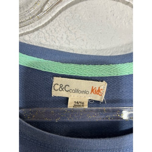 NWT C & C California Kids Girls Size 14 16 Blue Lightweight Sweater - Picture 3 of 7