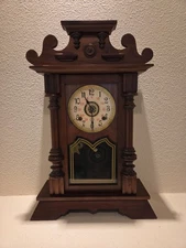 Antique Wooden Desk/Mantel Clock from Portugal - Read