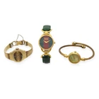 Lot of 3 Vintage Gucci & Seiko Quartz Women's Watches