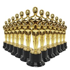 24 Pack Plastic Award Trophies Statuette for Party Favors,School9098