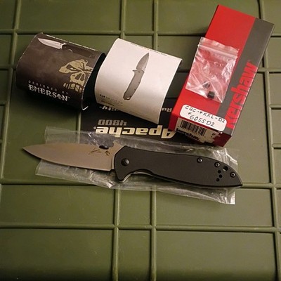 Discontinued Kershaw Emerson CQC-4KXL D2 Steel Black G10 Frame Lock folder lnib