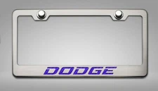 Liscense Plate Frame Purple Carbon Fiber "Dodge"