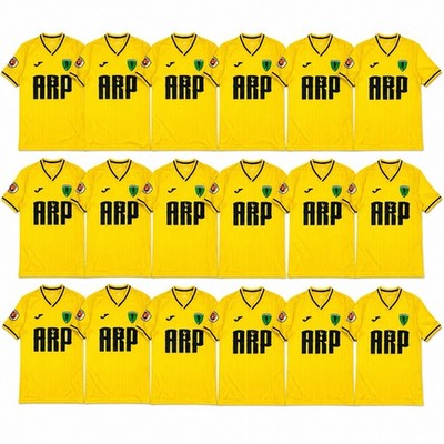 Joma  Sherwood Forest FC  Logo Yellow Soccer Jersey Kit Lot of 18 - Youth Adult