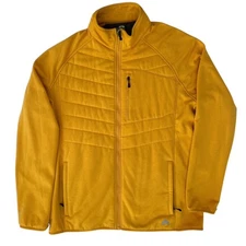 Eastern Mountain Sports EMS Men's L Yellow Thermolite Quilted Front Zip Jacket