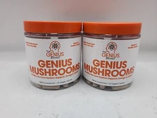LOT OF 2 The Genius Brand Genius Mushrooms Organic 90 Veggie Caps 1/26
