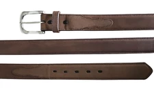 Ranger Belt Co WF-13 Western Brown Leather Belt Size 46 Snap-On Buckle Unisex