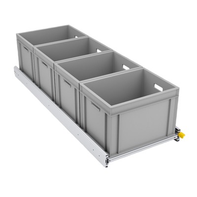 Heckauszug - Kastenwagen Camper - Einhandbedienung - Eurobox - Schwerlastauszug