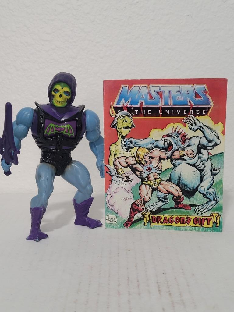 1981 He-Man MOTU Battle Armor Skeletor With Rotating Chest Mini Comic Mexico