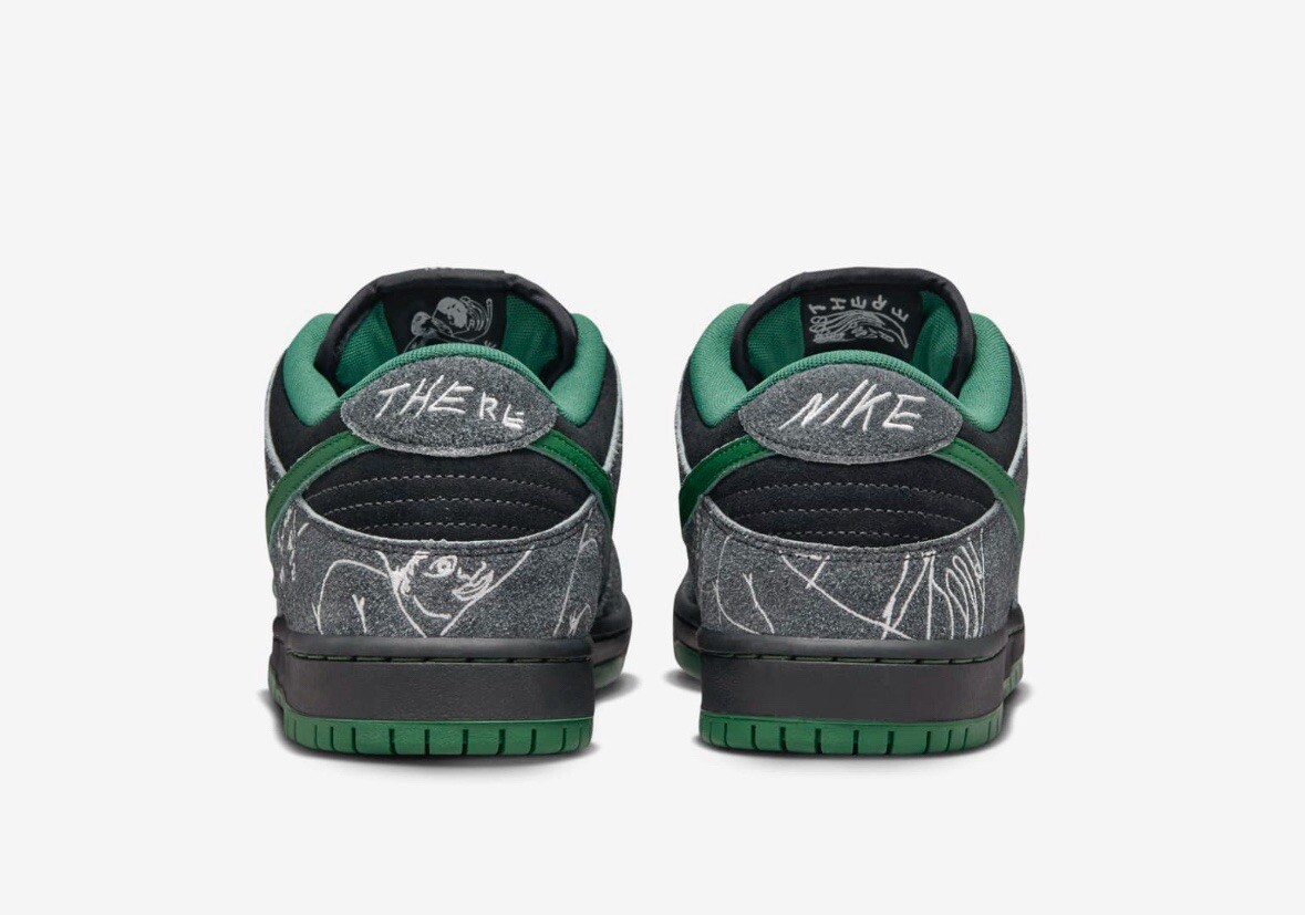 Nike THERE Skateboards x Dunk SB Low Black Gorge Green US SIZE 15M