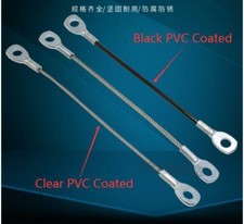 2mm-6mm STAINLESS Steel Wire Rope PVC coated/Non coated  + Eyelet End two sides