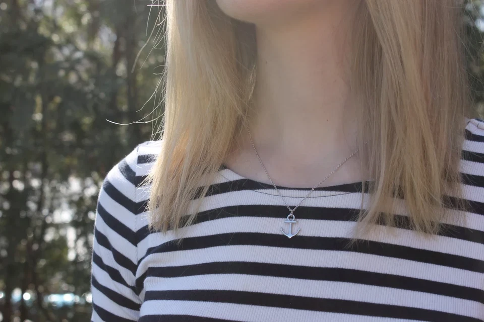 Collana ANCORA 19x15mm Argento catena con ciondolo in mare Estate da Uomo Donna - Immagine 2 di 4