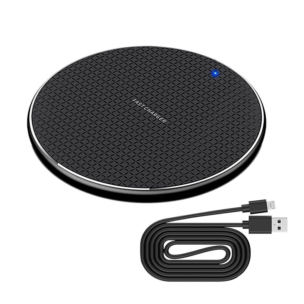 NEW Black Wireless Charger Pad Micro USB Cable f Samsung Galaxy Z Flip SM-F700U