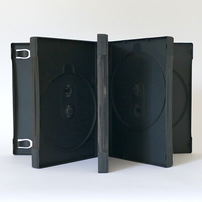 1 Black Multi Seven 7 Discs DVD Case CD PC Media Storage 50mm New