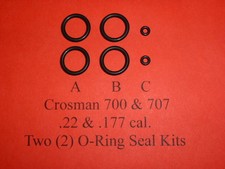 Crosman 700  707 Rifle Two Complete O-Ring Seal Kits  Exploded View with Guide