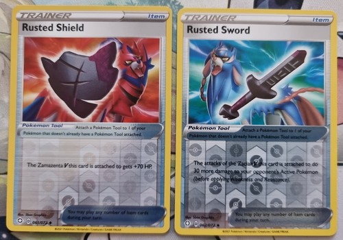 Pokemon Rusted Sword 062 072 Rusted Shield 061 Shining Fates Reverse Holo Set EBay