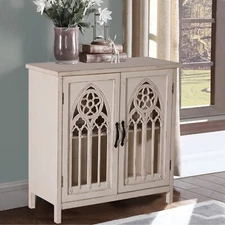 Accent Cabinet with Door Storage Cabinet Hollow Buffet Sideboard for Living Room