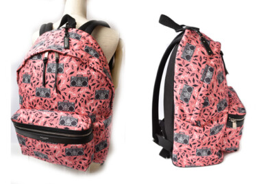 ○Saint Laurent Backpack/Rucksack Bag Canvas/Music Pink  display picture 1