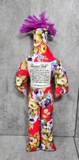 Dammit Doll Red Floral Pattern 12”