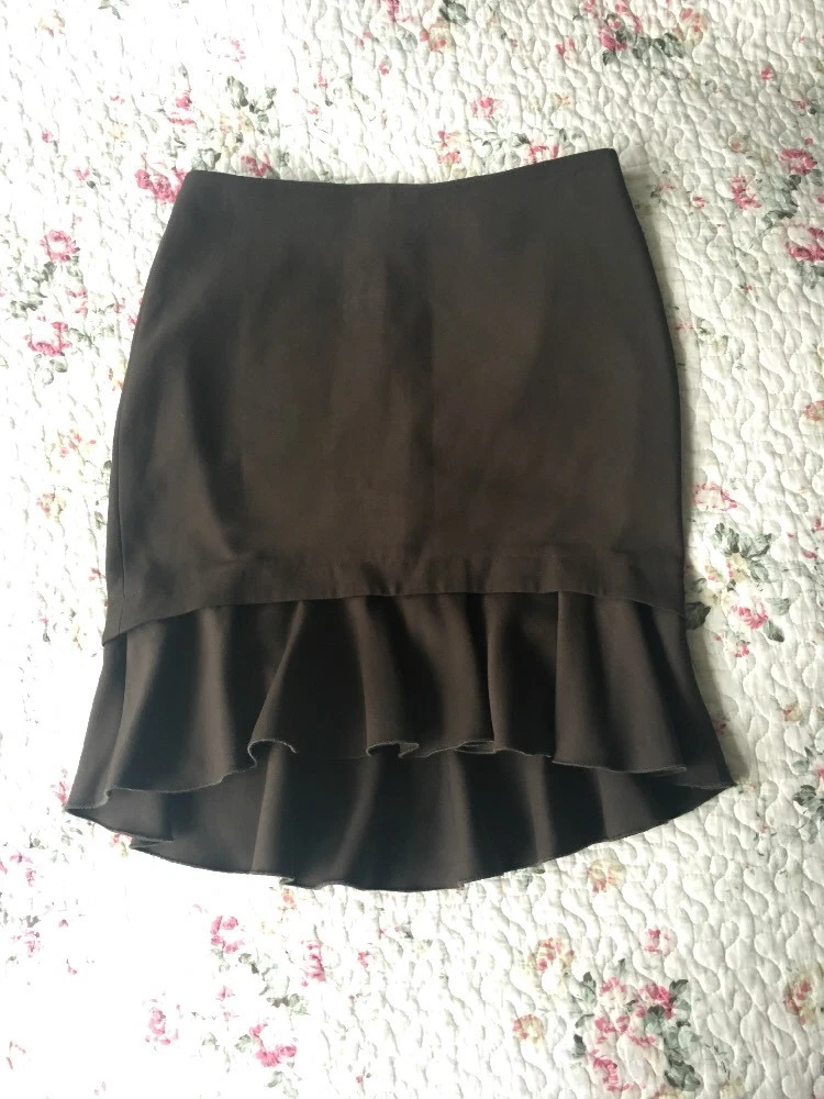 Ruffle khaki cheap skirt