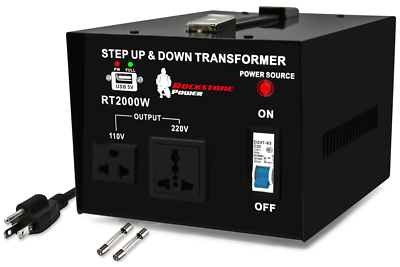 #ad ROCKSTONE POWER Step Up Down Voltage Converter 1000W 5000W 110V 220V Transformer $75.99