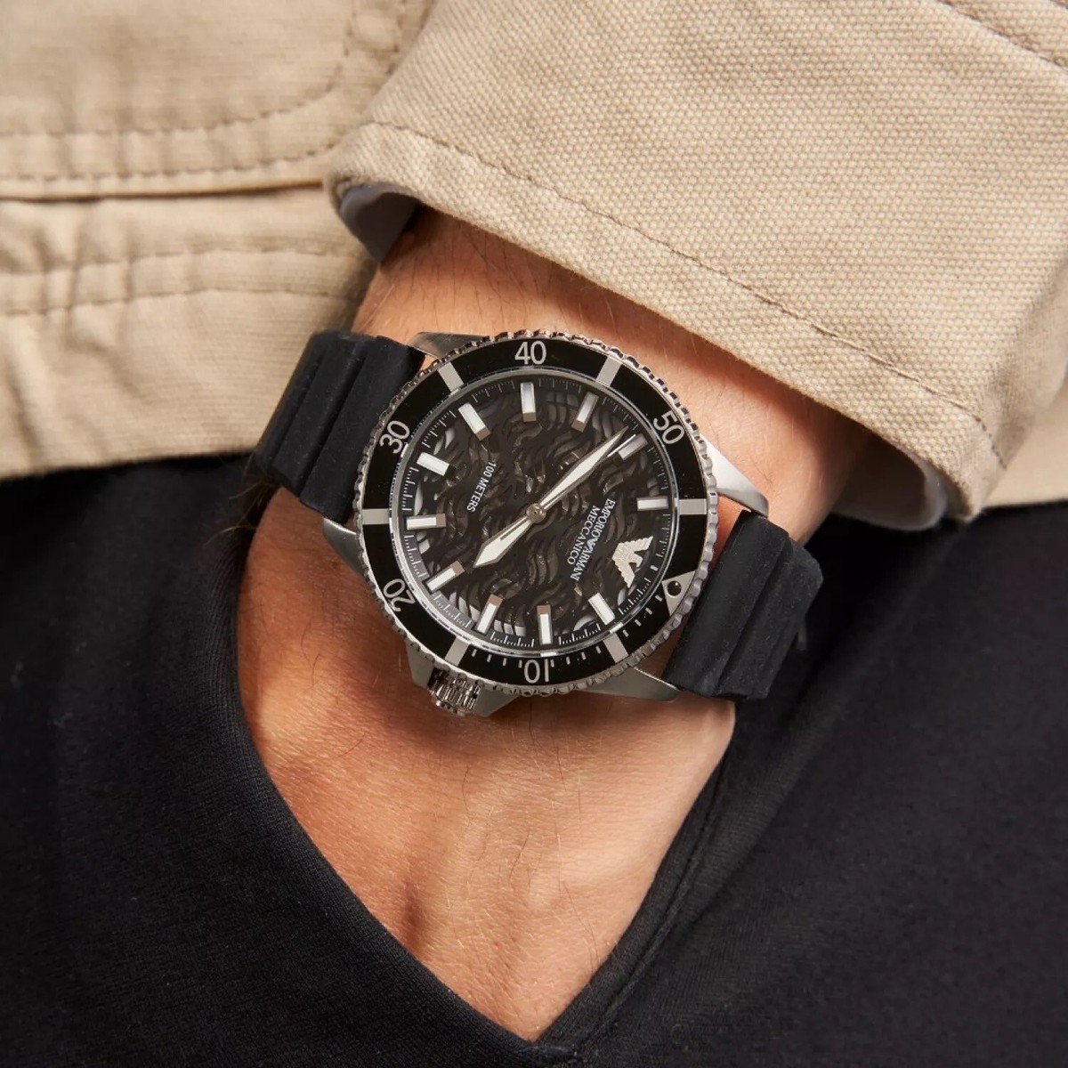 Emporio Armani Meccanico AR60062 Analog Automatic Wristwatch Men's