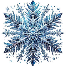 Wall decal sticker snowflake 18 x 18 cm large