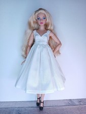 Dress For Curvy Doll Solid White