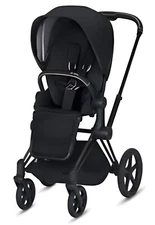 Used Very Good Cybex 2019 Priam 3 Stroller in Premium Black Matte Black Frame