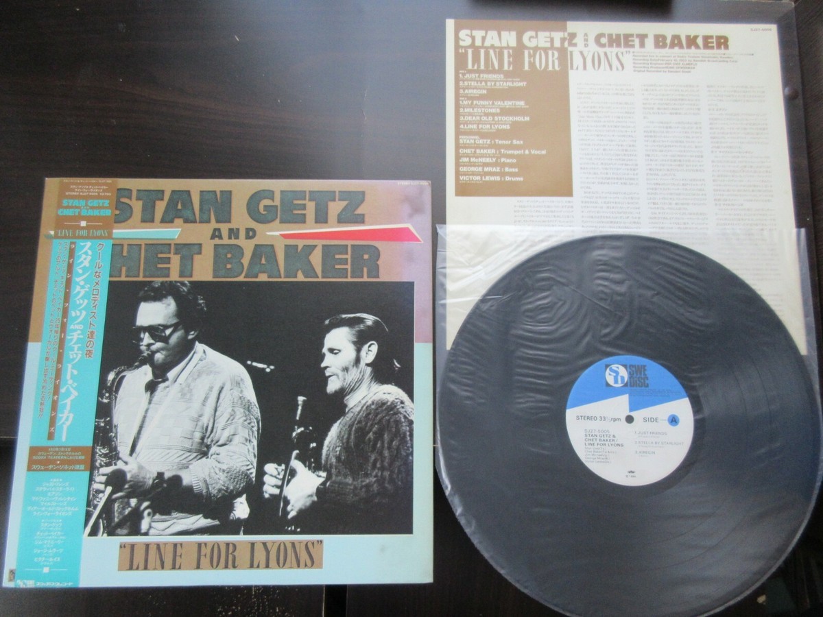 Stan Getz & Chet Baker Line for Lyons Japan Vinyl LP w OBI SJ27