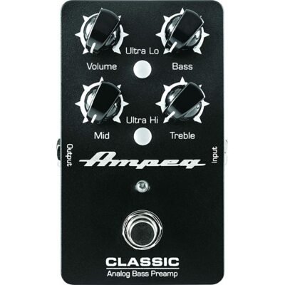 Ampeg Classic Analog Bass Preamp Pedal Shaping Switch Ultra Lo/Ultra Hi