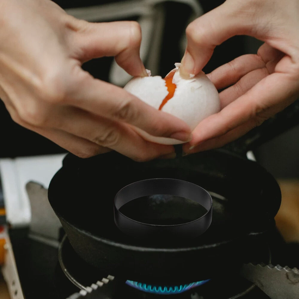 6Pcs Round Egg Cooker Rings Omelet Poachers Griddle Non Stick Fry Pan Nonstick