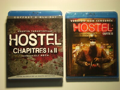 3 BLU-RAY HOSTEL Kapitel 1 / 2 / 3 [ QUENTIN TARANTINO UND ELI ROTH ] NEU 